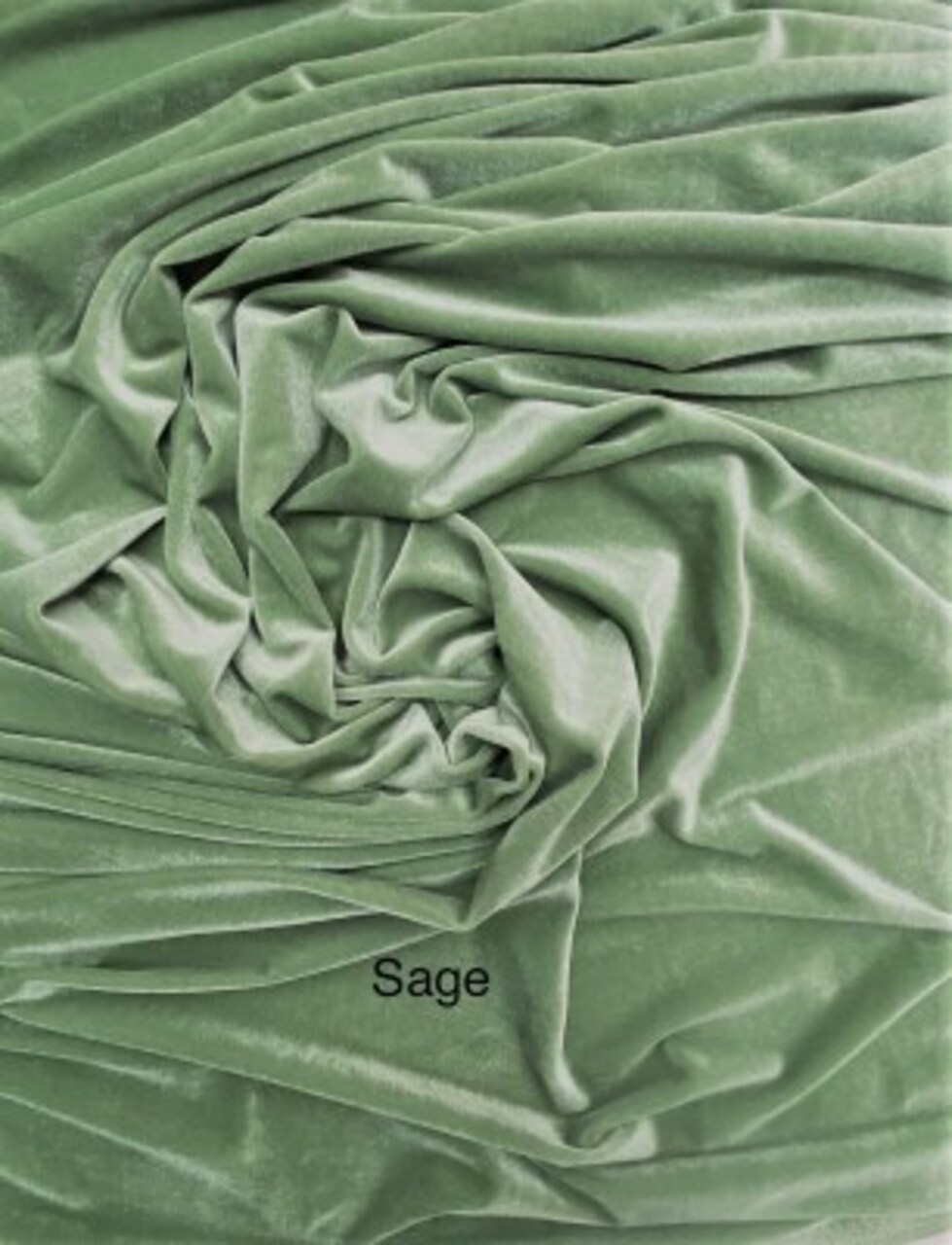 1 Yard Sage Stretch Velvet Textile Silky Soft Fabric with Graceful Heavy Drape 58/60 Inches Wide